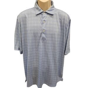 Donald Ross Polo Shirt w/ club emblem Blue Sport Golf Performance XL preppy nwot